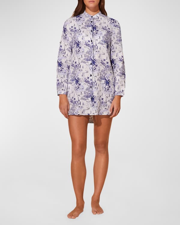 Elie Tahari Isabelle Floral Print Short Sleeve Ruffle Trim Dress