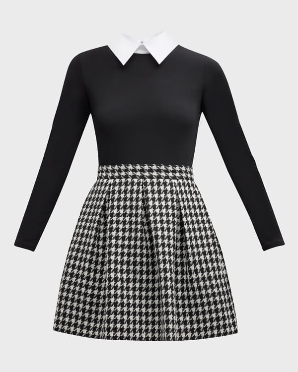 Amani Houndstooth Check Tunic Dress