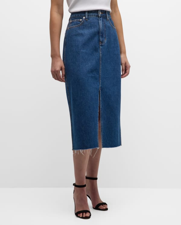 NYDJ Long Denim Skirt | Neiman Marcus