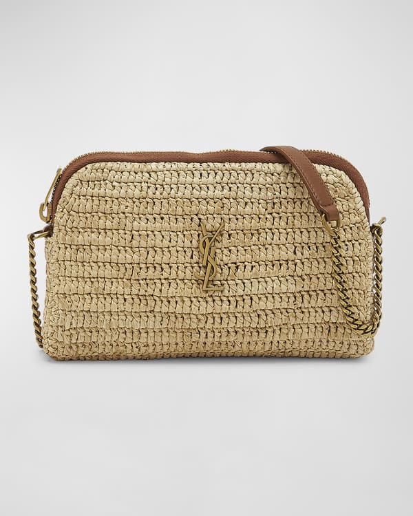 Loewe x Paula's Ibiza Pochette Bag in Raffia with Drawstring