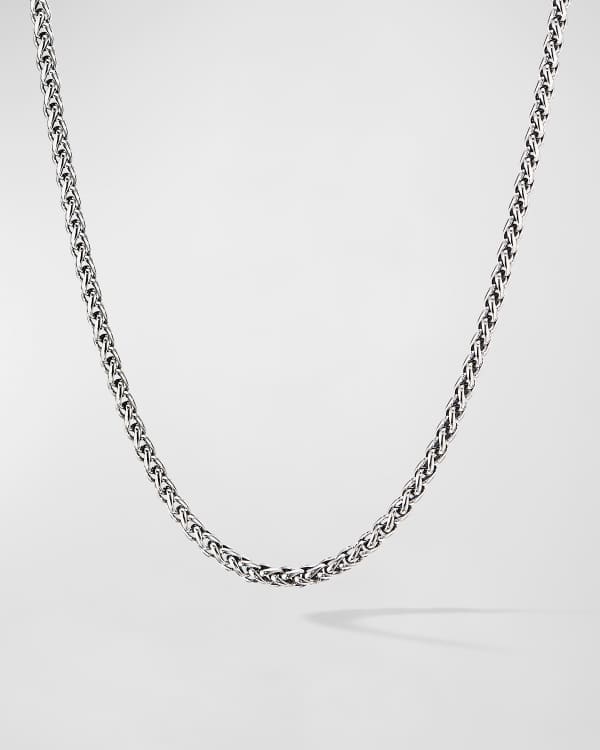 Fluted Chain Necklace in Sterling Silver, 5mm