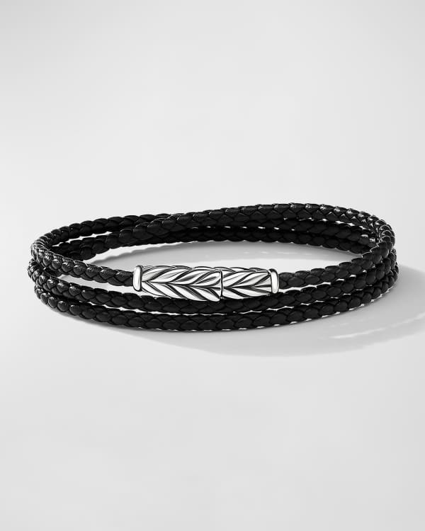 David Yurman Men s Chevron Triple Wrap Leather Bracelet with
