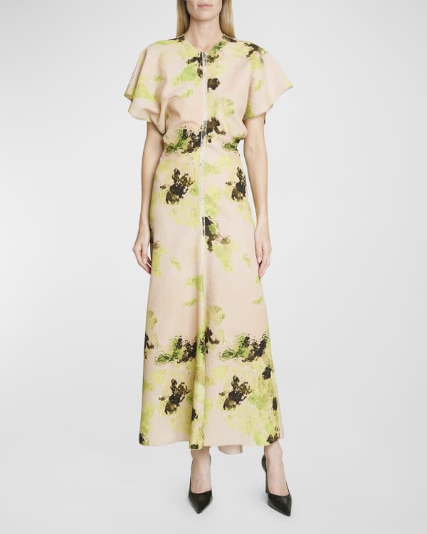 Dolce&Gabbana Scarf-Print Silk Charmeuse Maxi Dress | Neiman Marcus