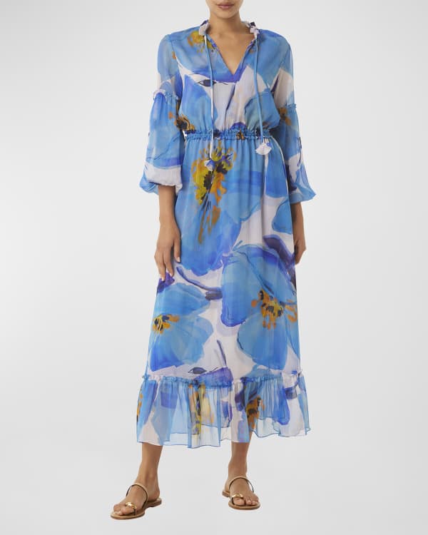 Nation Los Angeles Penelope Smocked Midi