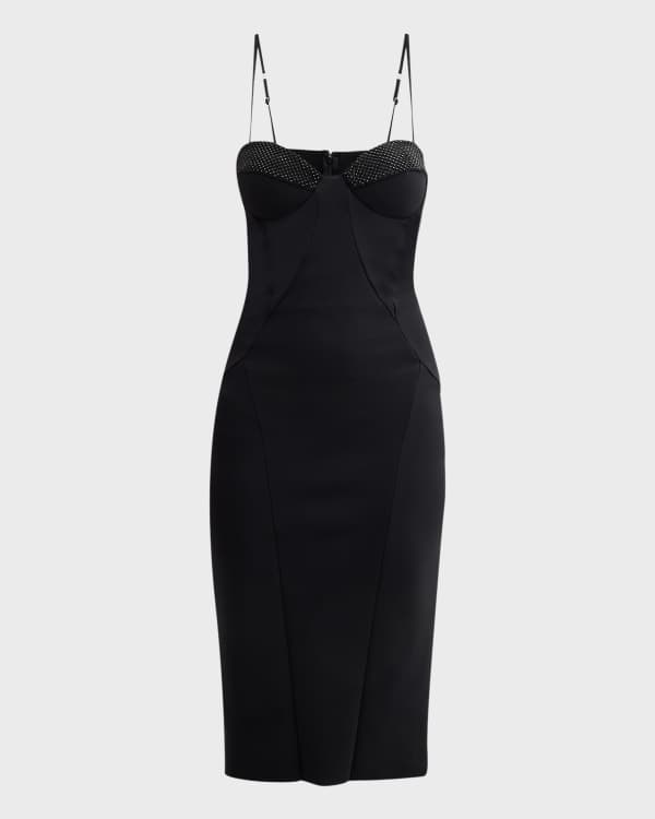 Alice + Olivia Samantha Cowl-Neck Midi Dress | Neiman Marcus