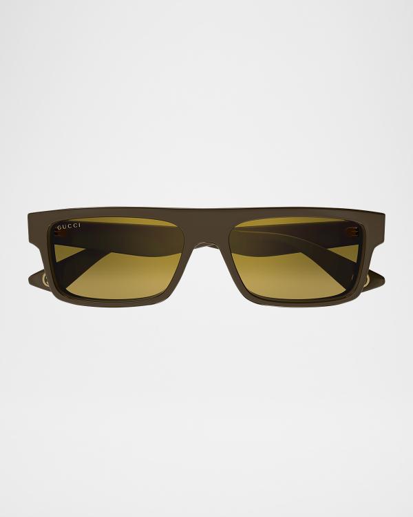 Gucci UNISEX GG0962Sm Acetate Rectangle Sunglasses Men main image 4