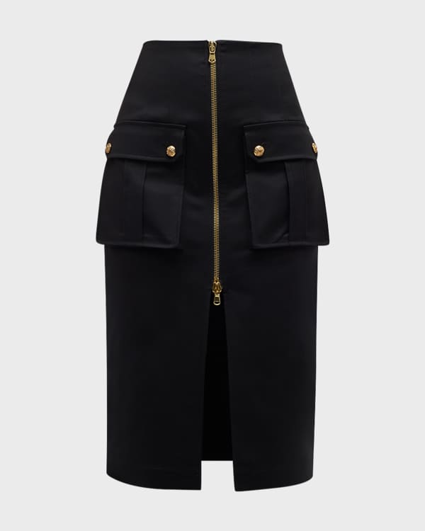 Theory plaid zip pencil skirt discount