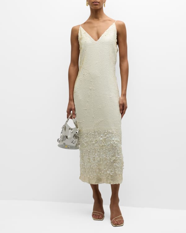 alice + olivia Womens Stori Midi Dress, 0, White at  Women's Clothing  store