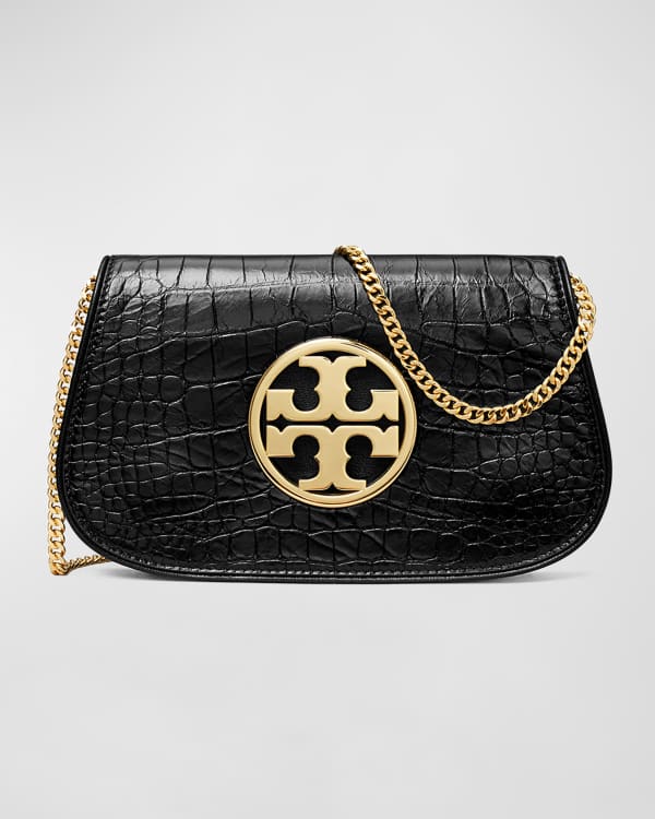 Tory burch online metallic clutch