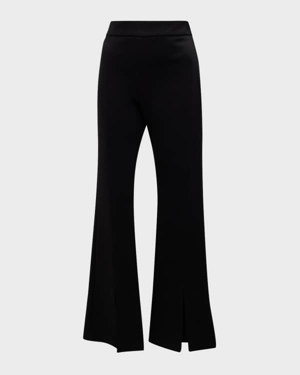 PAIGE Winona Stretch-jersey Flared Pants in Black