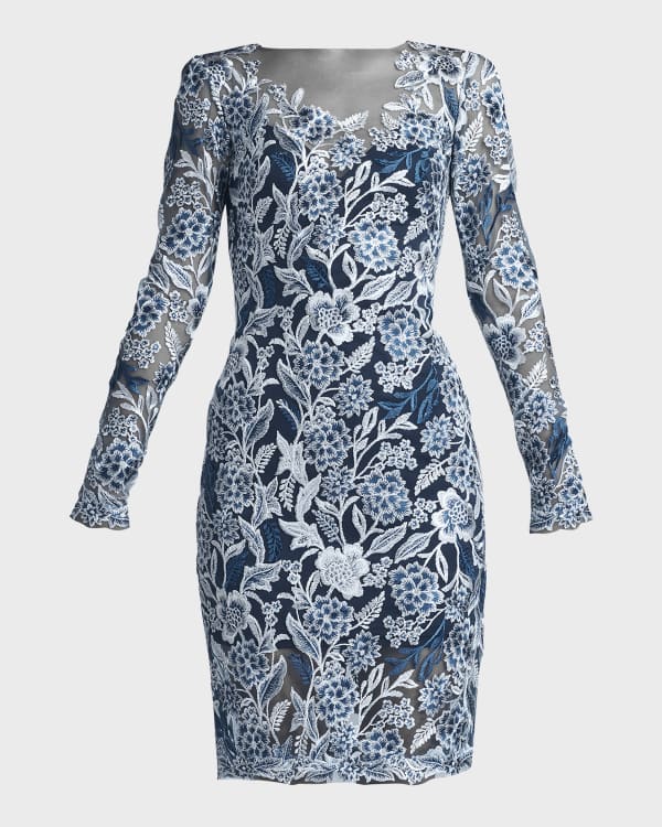 Dress the population aurora lace sales sheath dress