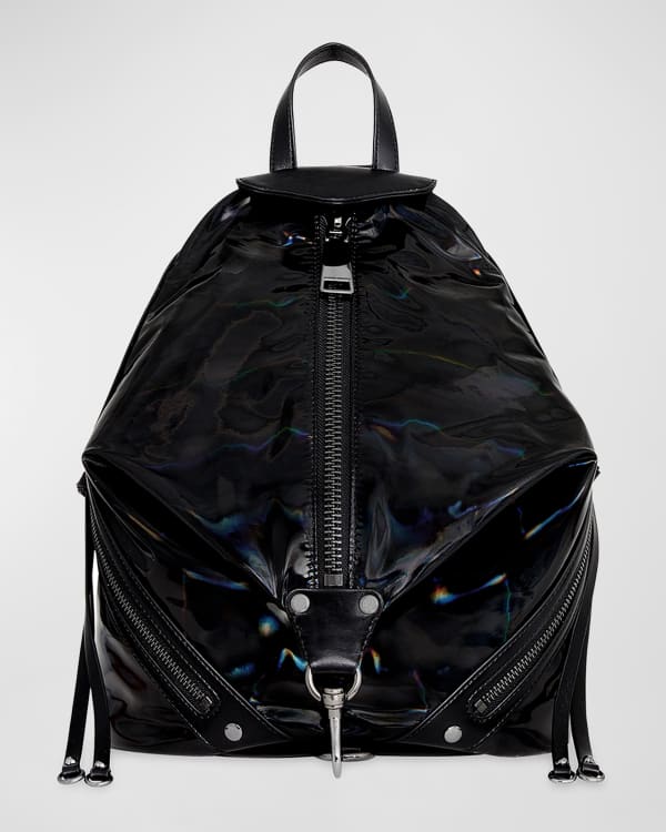 Michael michael kors raven sales medium leather backpack black
