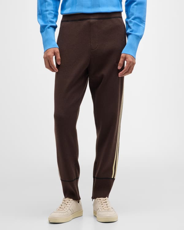 Tapered Pintucked Wool and Cashmere-Blend Sweatpants