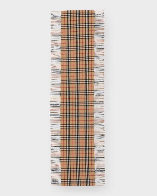 Burberry Half Mega Check Silk/Cashmere Scarf