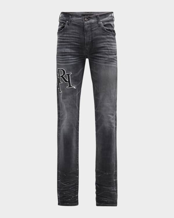 Amiri Men's MX1 Ultra Suede Patch Skinny Jeans | Neiman Marcus
