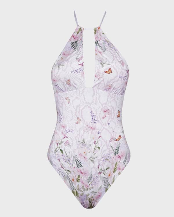 JOHNNY WAS🌺Fay Floral Ruched One Piece Swimsuit👙3X