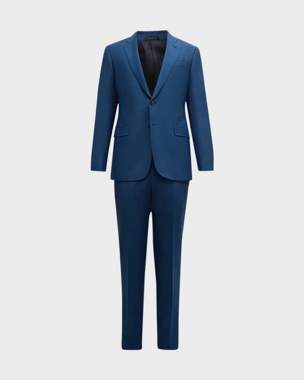 Giorgio armani blue suit sales