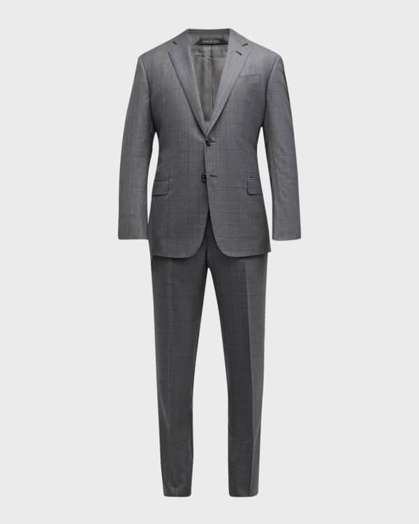 TOM FORD Men's Double Windowpane Wool Suit | Neiman Marcus