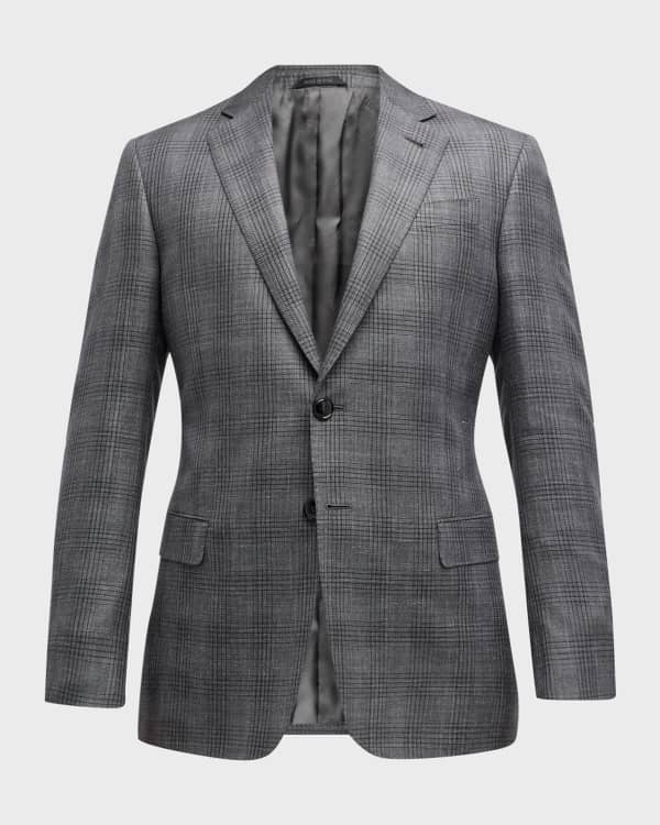 Emporio Armani Men's Check Wool Sport Coat | Neiman Marcus