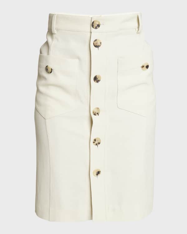Off White Smocked Tie Dye Midi Skirt Neiman Marcus