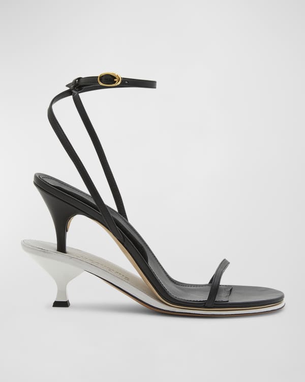 Versace Safety Pin Ankle-Strap Sandals | Neiman Marcus