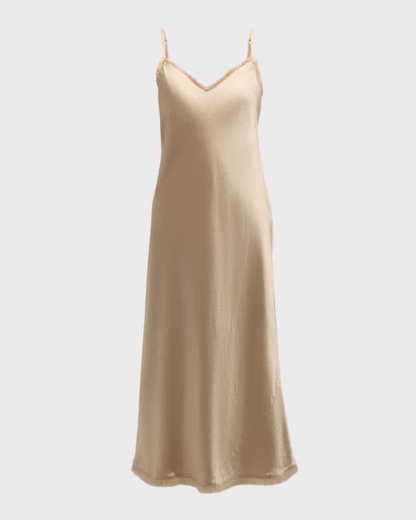 Vince Double V-Neck Slip Midi Dress