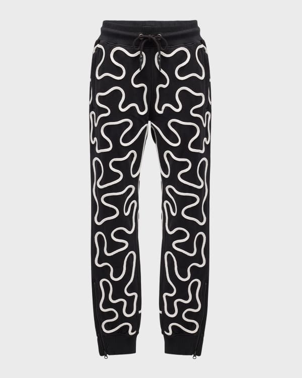 BLACK AND WHITE SNAKE Painted Denim Jeans