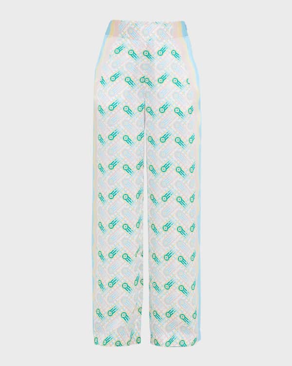 Valentino Garavani Iris Brocade tailored cropped trousers - Yellow
