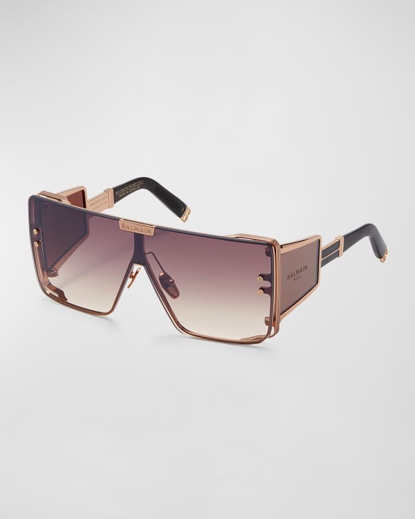 Celine Flattop Two-Tone Shield Sunglasses | Neiman Marcus
