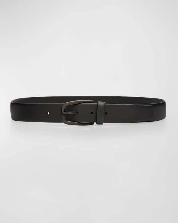 Bally Men s BB Buckle Leather Belt Neiman Marcus