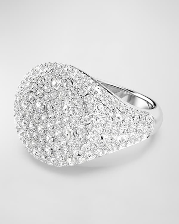 Verdi Emerald Diamond Knot Ring in 18K White Gold Size 7.5 Neiman Marcus