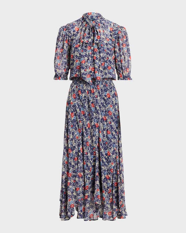 Lauren ralph lauren tiered overlay dress sales