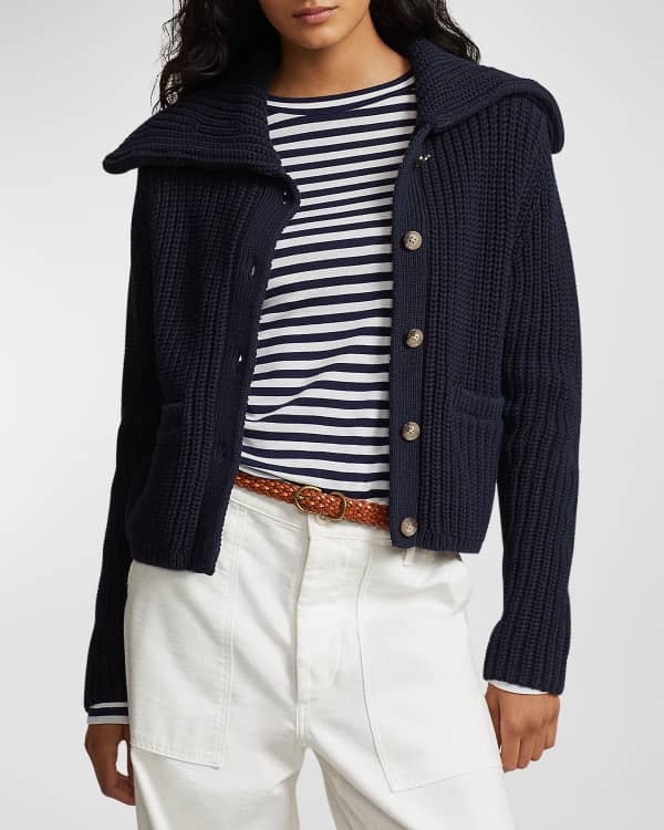 Ralph Lauren Cable-knit Cotton Cardigan in Natural
