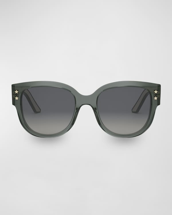 Moschino Logo Acetate Rectangle Sunglasses | Neiman Marcus