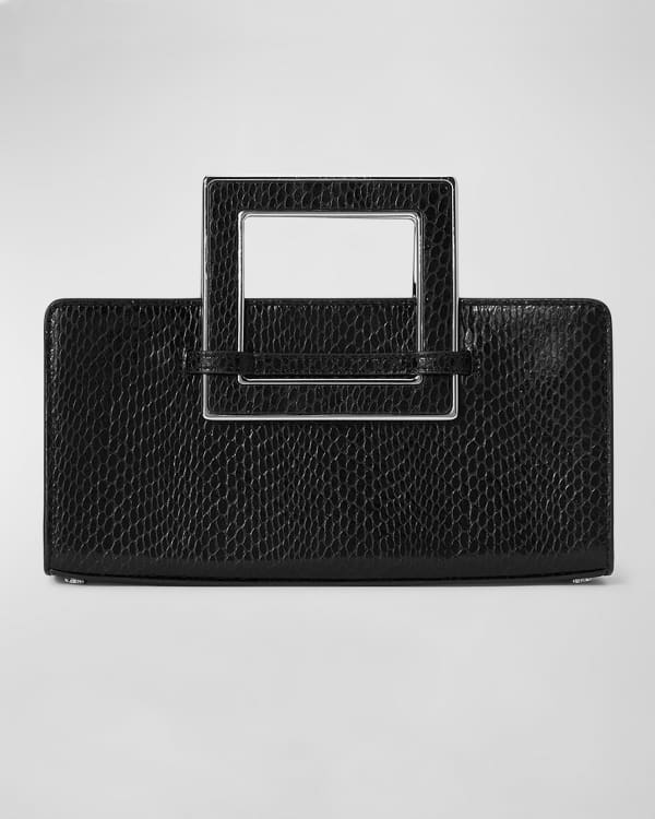 DeMellier New York Mini CrocEmbossed TopHandle Bag Neiman Marcus