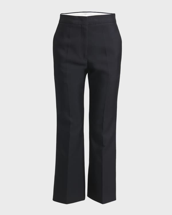 Jil Sander flared cotton trousers - White