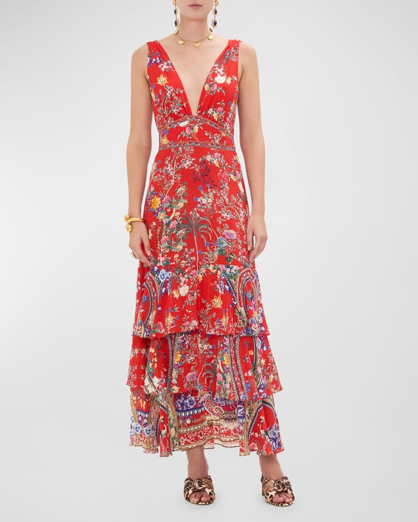Shoshanna Selene Puff-Sleeve Dress | Neiman Marcus