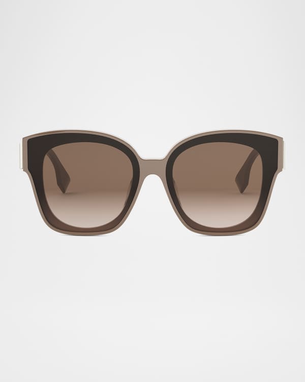 Fendi FF Diamond Logo Acetate Cat-Eye Sunglasses | Neiman Marcus
