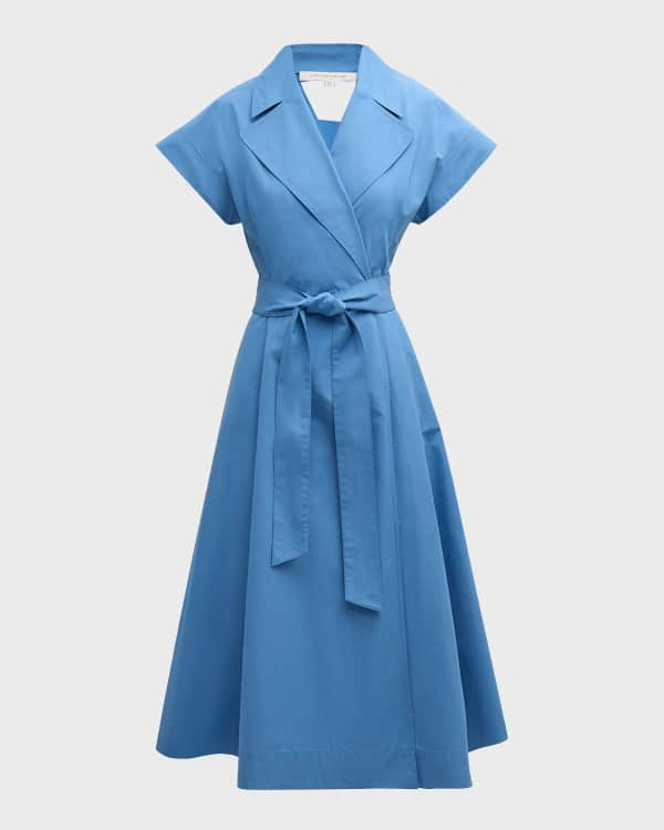 POLO RALPH LAUREN BELTED TIERED DENIM SHIRTDRESS, Blue Women's Denim Dress