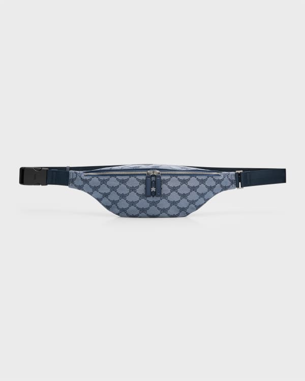 MCM Men s Fursten Monogram Leather Belt Bag Neiman Marcus