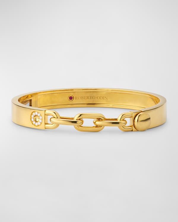 18K Yellow Gold Diamond Love in Verona Bangle