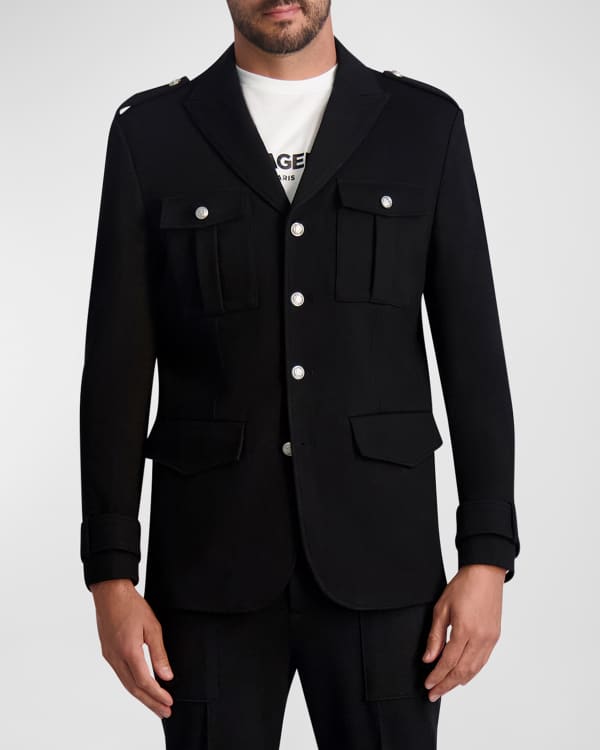 Karl lagerfeld military coat discount