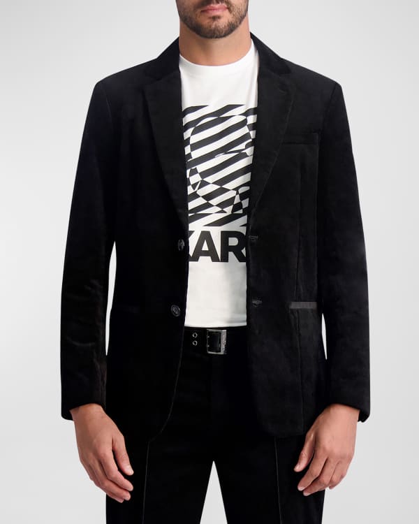 Karl Lagerfeld Paris Men s Military Jacquard Blazer Neiman Marcus