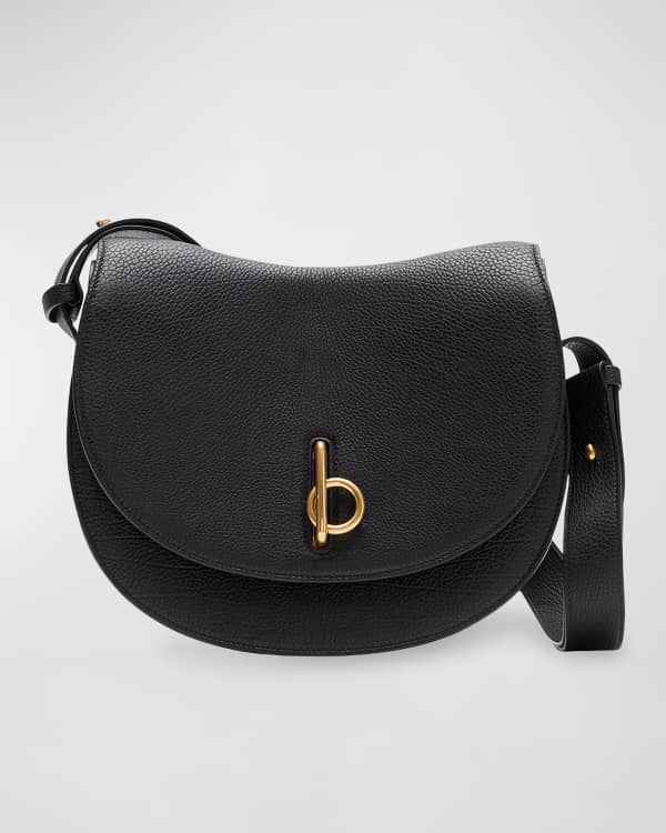 関税込 Burberry グレインレザー製Horse Medalサドルバッグ Medium Rocking Horse Bag in Black - Women | Burberry® Official
