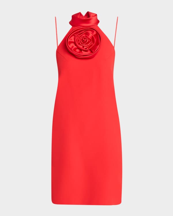 ALAIA Paneled Mesh Halter Corset Mini Dress | Neiman Marcus
