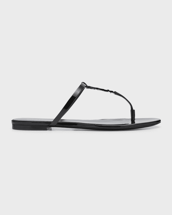 Joan ysl new arrivals brooch slide sandal