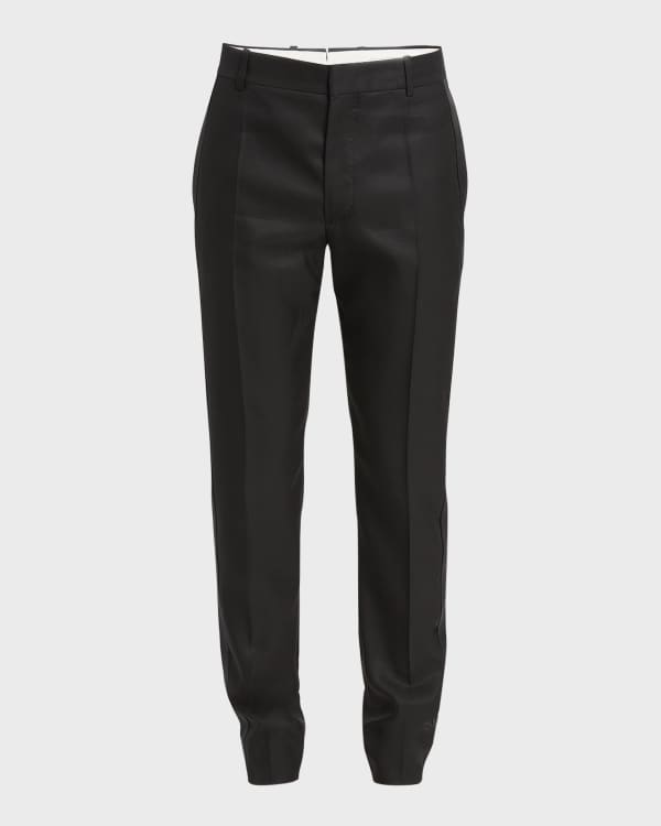 Mens tuxedo pants satin stripe sale