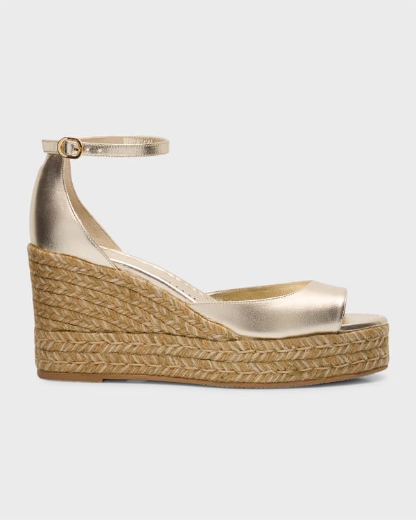 Sophia Webster Alina Metallic Crystal Wedge Espadrilles | Neiman Marcus