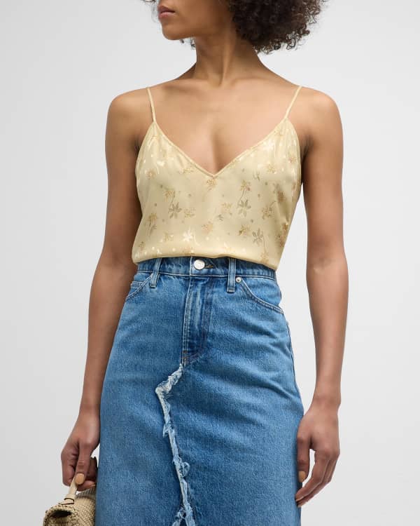 FRAME Cropped Beaded Corset Top