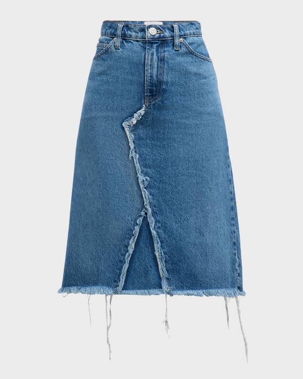 Agolde iris discount denim a-line skirt